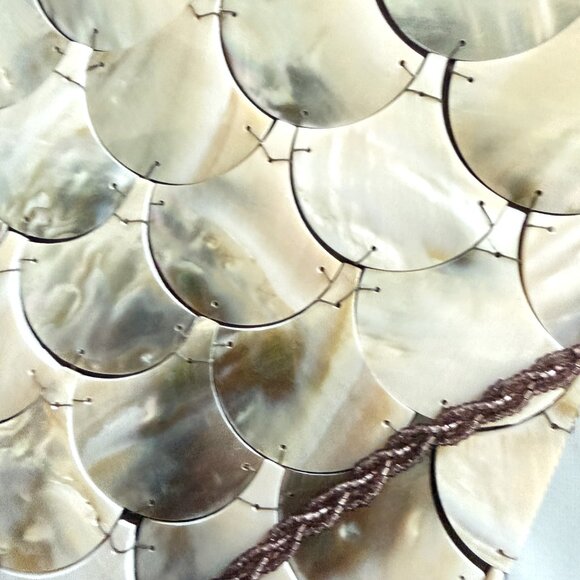 Women's clutch Sea Cove Mother of pearl handmade crossbody bag - Picture 11 of 12